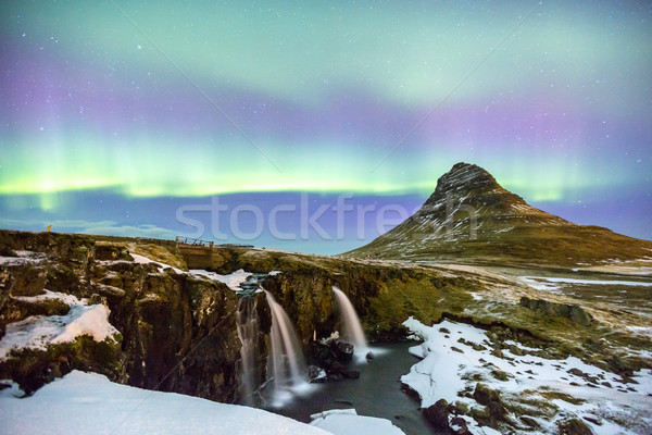 極光 冰島 光 性質 景觀 商業照片 © vichie81