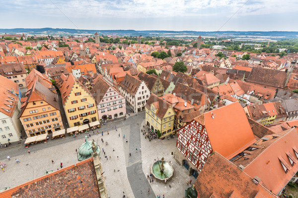 Aerial view of Rothenburg ob der Tauber Stock photo © vichie81