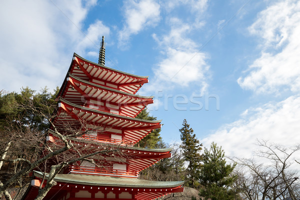 Shureito pagoda at Fuji mountain Stock photo © vichie81