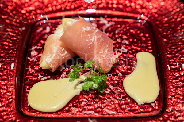 pear tempura parma ham Stock photo © vichie81