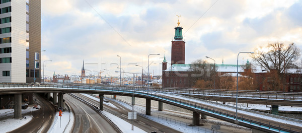 Stockholm City hall Panorama Stock photo © vichie81