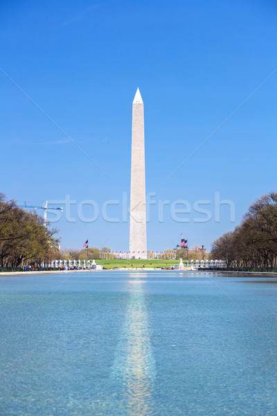 Washington Monument reflectie nieuwe zwembad hemel water Stockfoto © vichie81