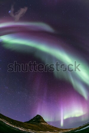 Aurora Izland északi fény természet tájkép Stock fotó © vichie81