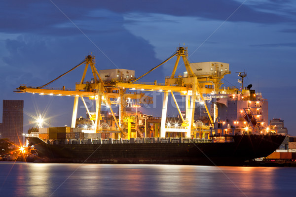 Cargo Ships at dusk Stock photo © vichie81