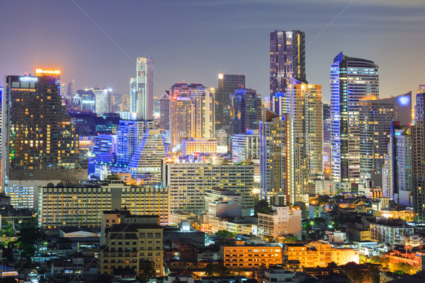 商業照片: 曼谷 · 天際線 · 市中心 · 夜 · 水
