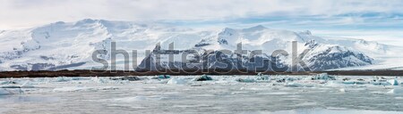 Gletsjer IJsland panorama water sneeuw schoonheid Stockfoto © vichie81