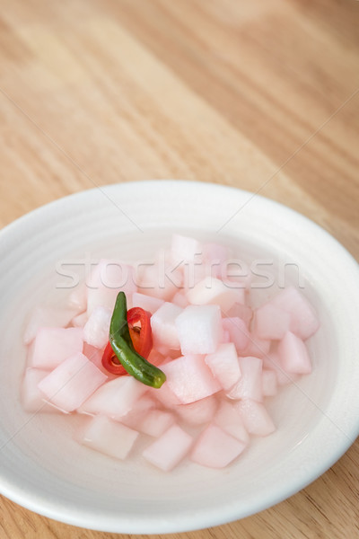 Radijs voorgerechten voedsel water peper kok Stockfoto © vichie81