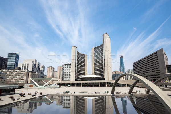 Toronto stad hal vierkante ontario Canada Stockfoto © vichie81