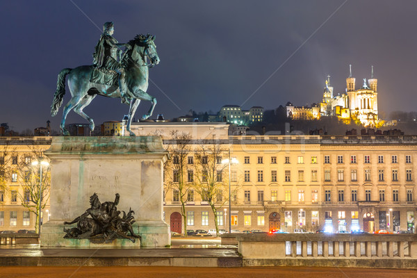 Lyon Place Bellecour France Stock photo © vichie81