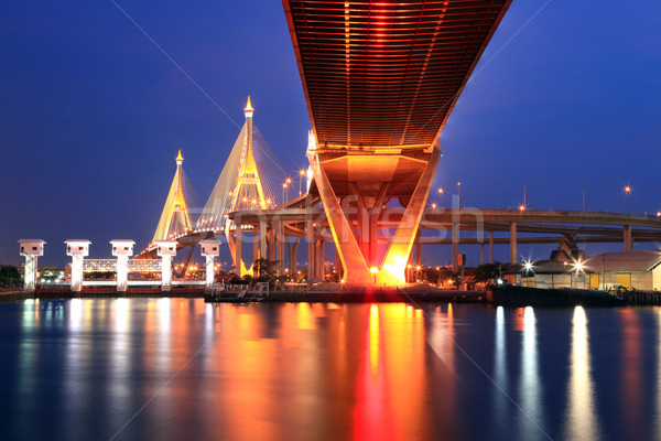 バンコク 産業 橋 リング 夕暮れ ストックフォト © vichie81