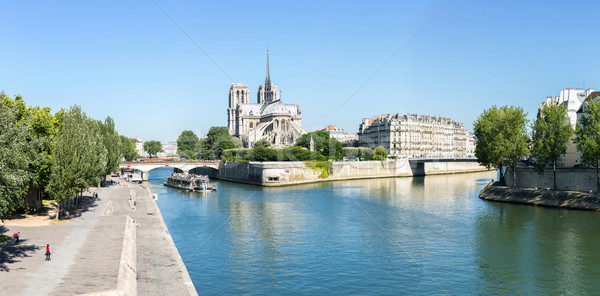 Paris Notre Dame Panorama Stock photo © vichie81