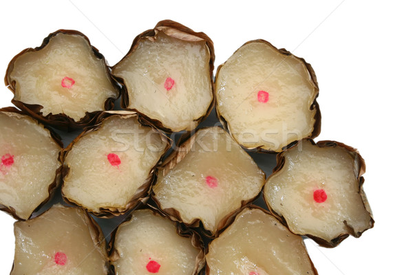 Traditional Basket shaped Chinese pudding Sweetmeat isolated on white Stock photo © vichie81