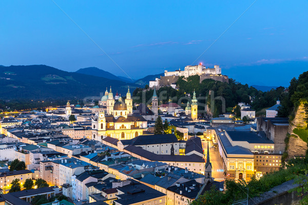 Salzburg Austria at dusk Stock photo © vichie81
