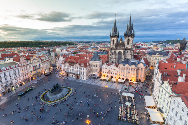 Prague Old Town Square Stock photo © vichie81