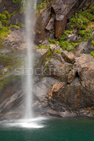 waterfall at Milford sound New Zealand Stock photo © vichie81