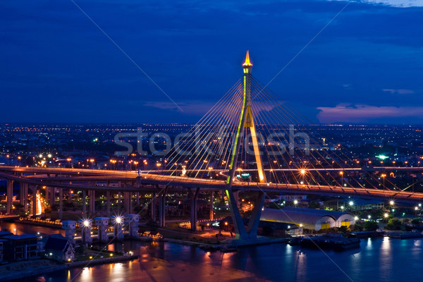 Bangkok mega híd Thaiföld ipari gyűrű Stock fotó © vichie81