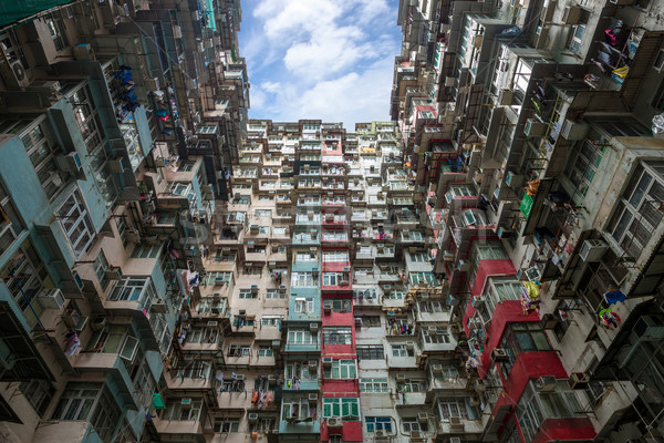 Hong Kong woon- gebouw skyline business stad Stockfoto © vichie81