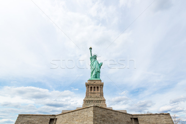 Statuie libertate New York City SUA verde albastru Imagine de stoc © vichie81