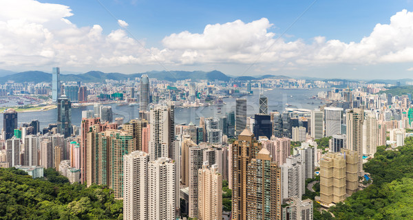 Panorama Hong Kong Skyline Stock photo © vichie81