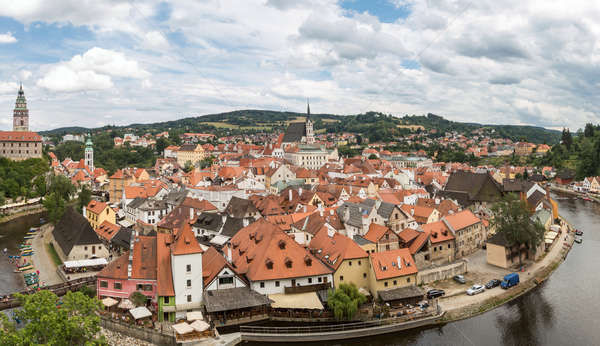 Cesky Krumlov, Czech Republic Panorama Stock photo © vichie81