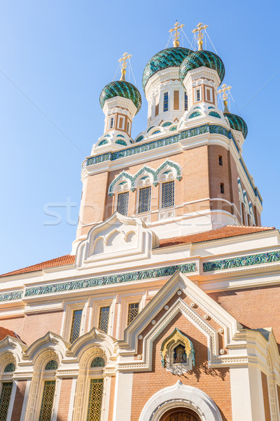 Kerk mooie gebouw stad muur zomer Stockfoto © vichie81