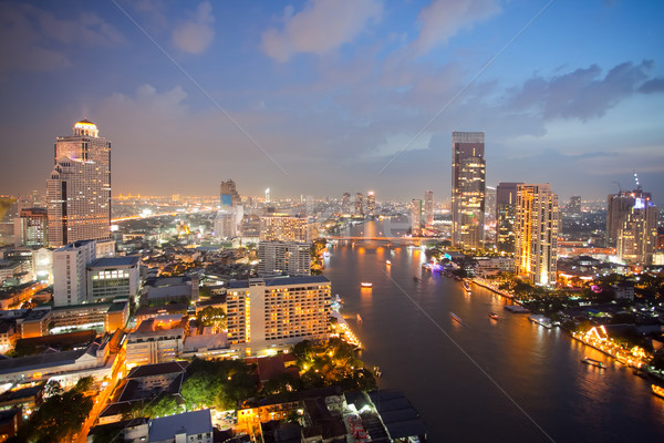 Aerial view of Bangkok Skyline  Stock photo © vichie81