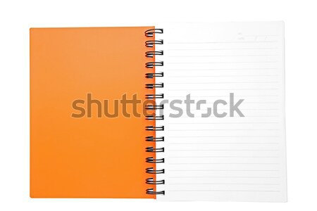 isolated open orange ring binding book Stock photo © vichie81