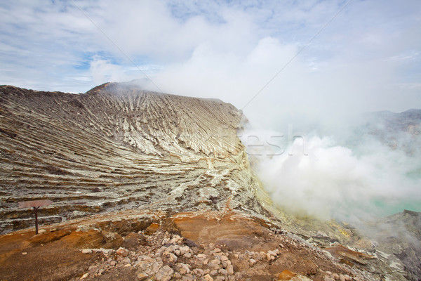 Sulfur Mine Khawa Ijen Indonesia Stock photo © vichie81