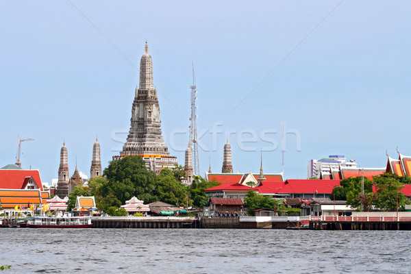 Wat Arun temple bangkok Stock photo © vichie81