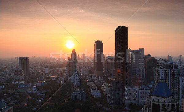 商業照片: 全景 · 曼谷 · 日落 · 天際線 · 市容