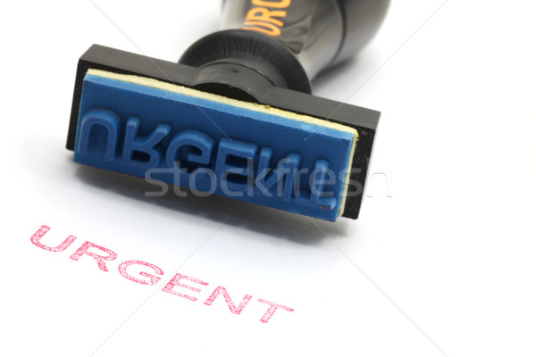 Stock photo: urgent rubber stamp