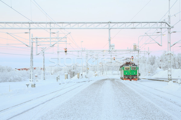 Green Train Locomotive Stock photo © vichie81
