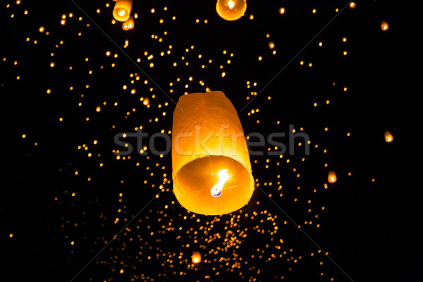 Thai Flying Sky Lantern Stock photo © vichie81