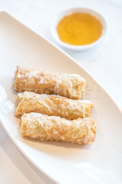 Creveţi chinez dim sum carne de porc primăvară Imagine de stoc © vichie81