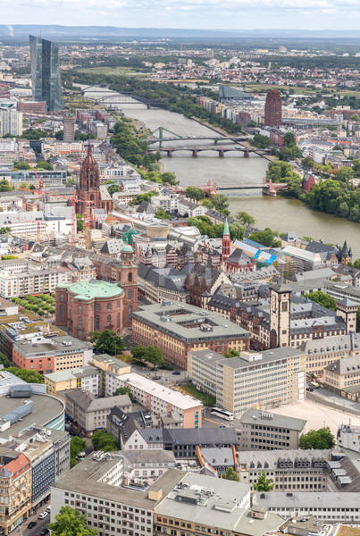 Frankfurt Germany aerial view Stock photo © vichie81