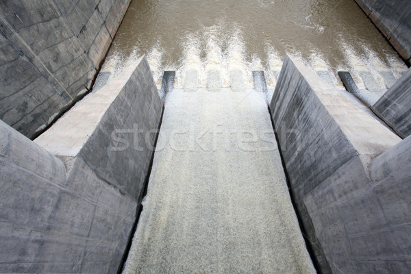 water from gate dam Stock photo © vichie81