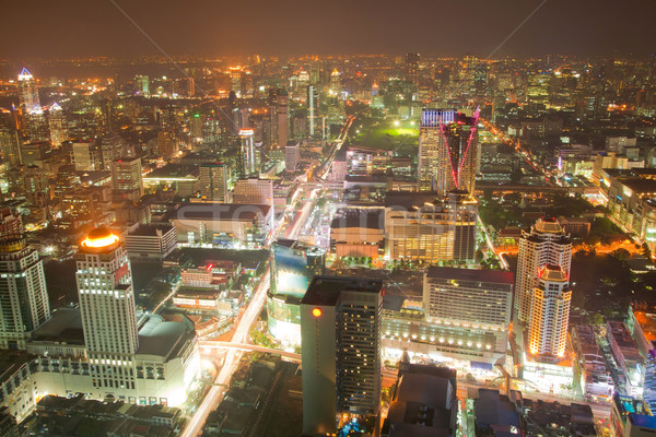 Bangkok skyline centrum antenne stadsgezicht Thailand Stockfoto © vichie81