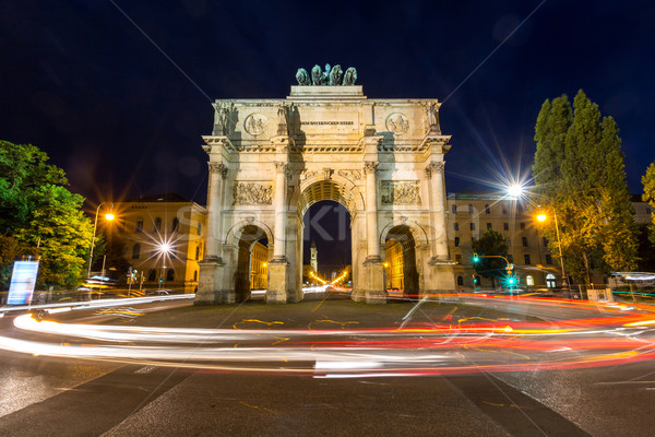 победу арки Мюнхен Германия сумерки движения Сток-фото © vichie81