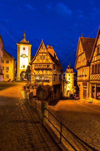 Rothenburg ob der Tauber Night Stock photo © vichie81