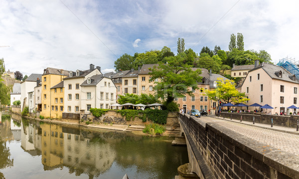 [[stock_photo]]: Luxembourg · ville · centre-ville · scénique · vue · rivière