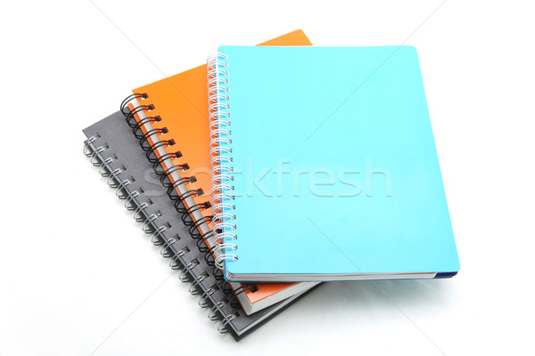 stack of ring binder book isolated on white Stock photo © vichie81
