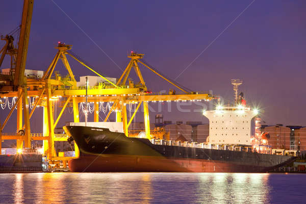 Industrial Ship at dusk Trading Stock photo © vichie81