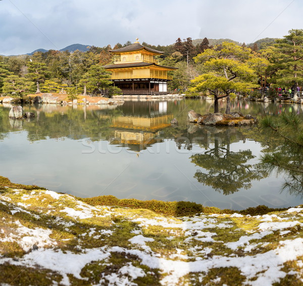 Templo nieve dorado kyoto Japón árbol Foto stock © vichie81