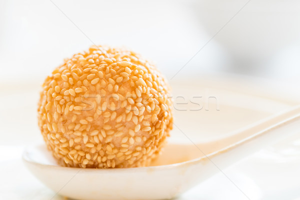 sesame balls stuff with custard lava Stock photo © vichie81