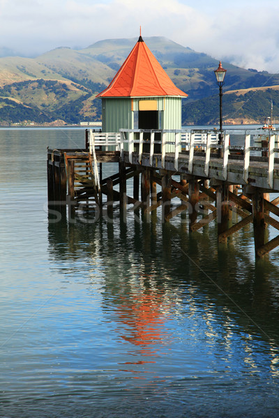 jetty pier Akaroa New Zealand Stock photo © vichie81