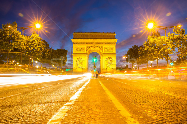 дуга Париж город закат свет улице Сток-фото © vichie81