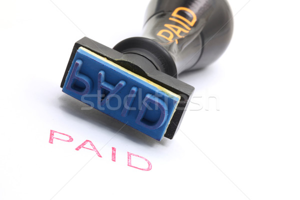 paid rubber stamp Stock photo © vichie81