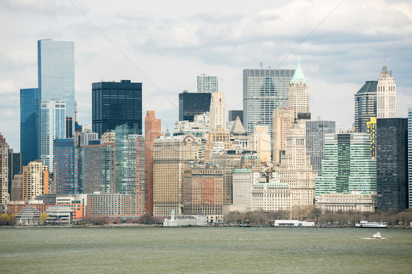 снизить Manhattan Нью-Йорк город Skyline Cityscape Сток-фото © vichie81