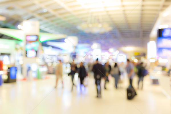 Foto stock: Aeropuerto · embarque · borroso · fondo · compras · tienda