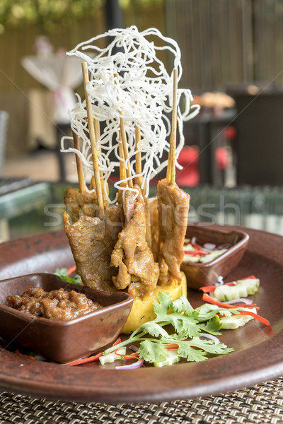Chicken Sate Skewers Stock photo © vichie81